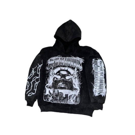 Black Reflective Logo Hoodie