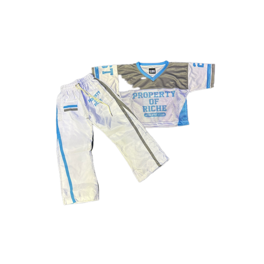 Blue “Property of Riche” Jersey Set